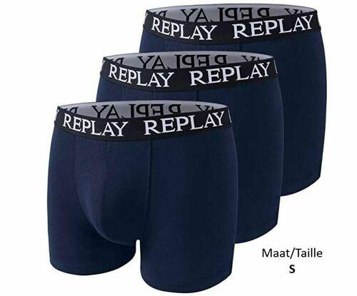Replay Boxers Bleu Marine Taille S