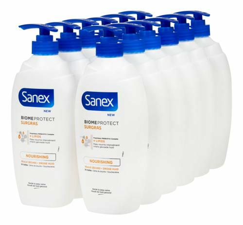Sanex Crème de Douche pour peaux sèche BiomeProtect Surgras Nourishing