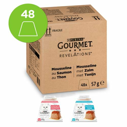 Purina Gourmet Revelations Mousseline au Saumon et au Thon